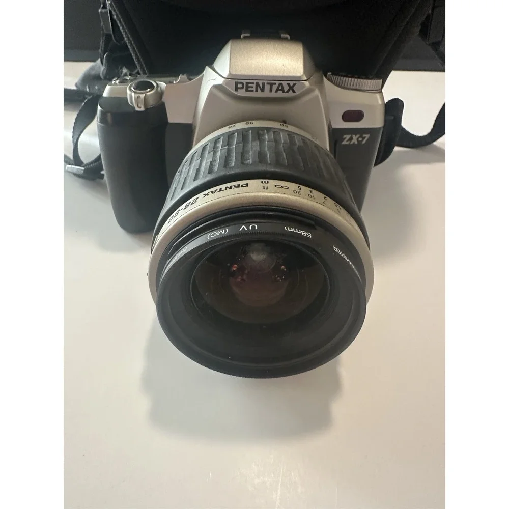 Pentax ZX-7 35mm film‎ camera with promaster 58MM & Case UNTESTED